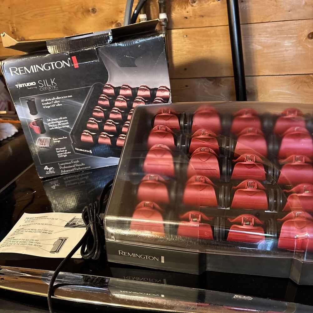 20 Remington H-9096 Velvet Heated Hair Rollers Hot Electric Curlers with Clips